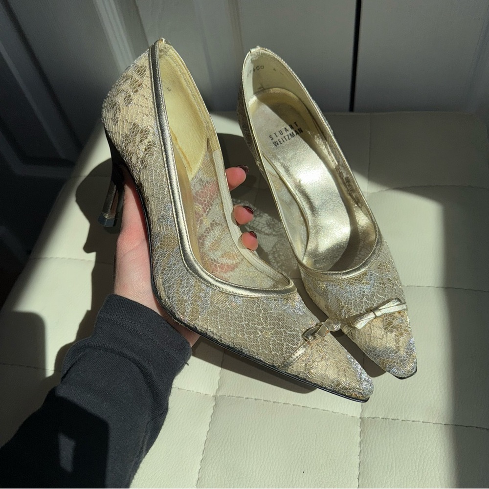 Stuart Weitzman Metalic Heels
